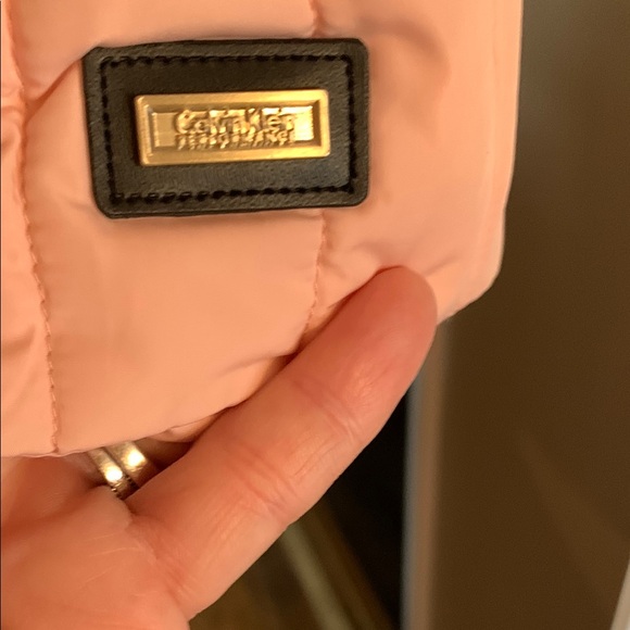 Calvin Klein Pink Vest with White Fur Collar - Picture 3 of 6